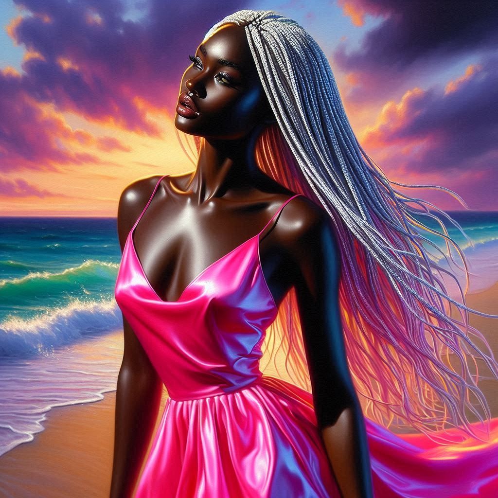 That Pink Lady with the white braids