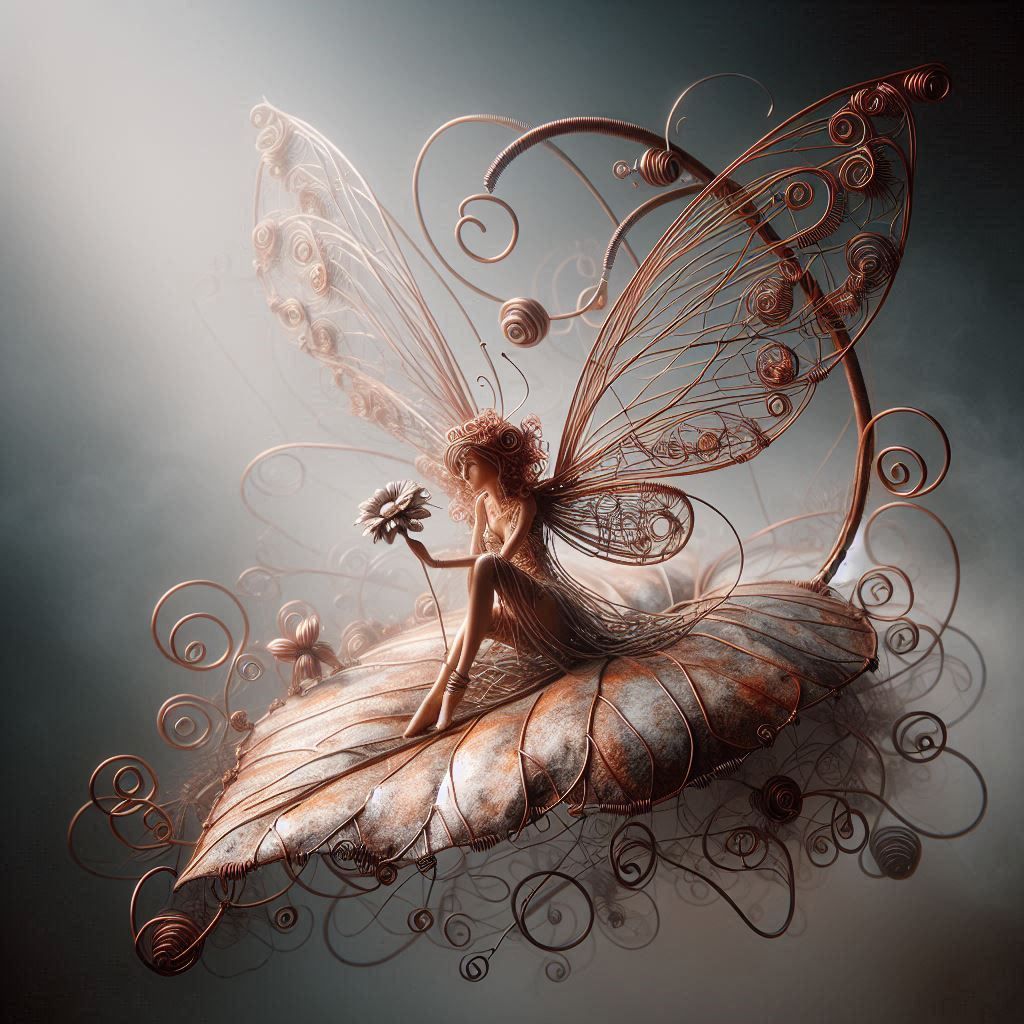 Wire Fairy sculpture