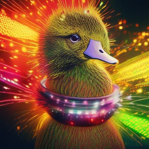 Rainbow Neon Star Duck, Catalog Avatar Creator