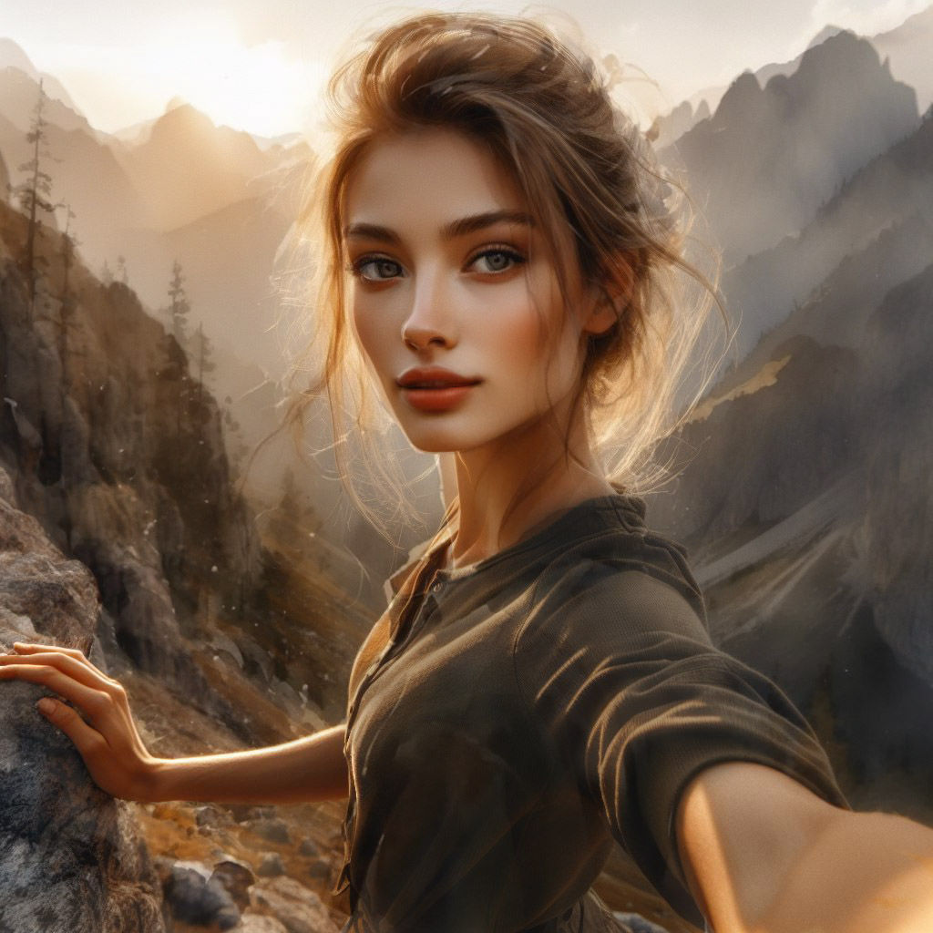 Double exposure selfie