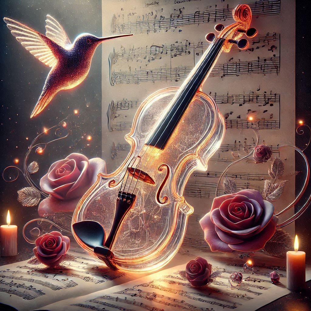 The Glass Violin’s Secret Light  by @Artless