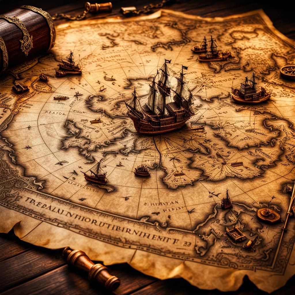 pirate treasure map  by @Tiopi