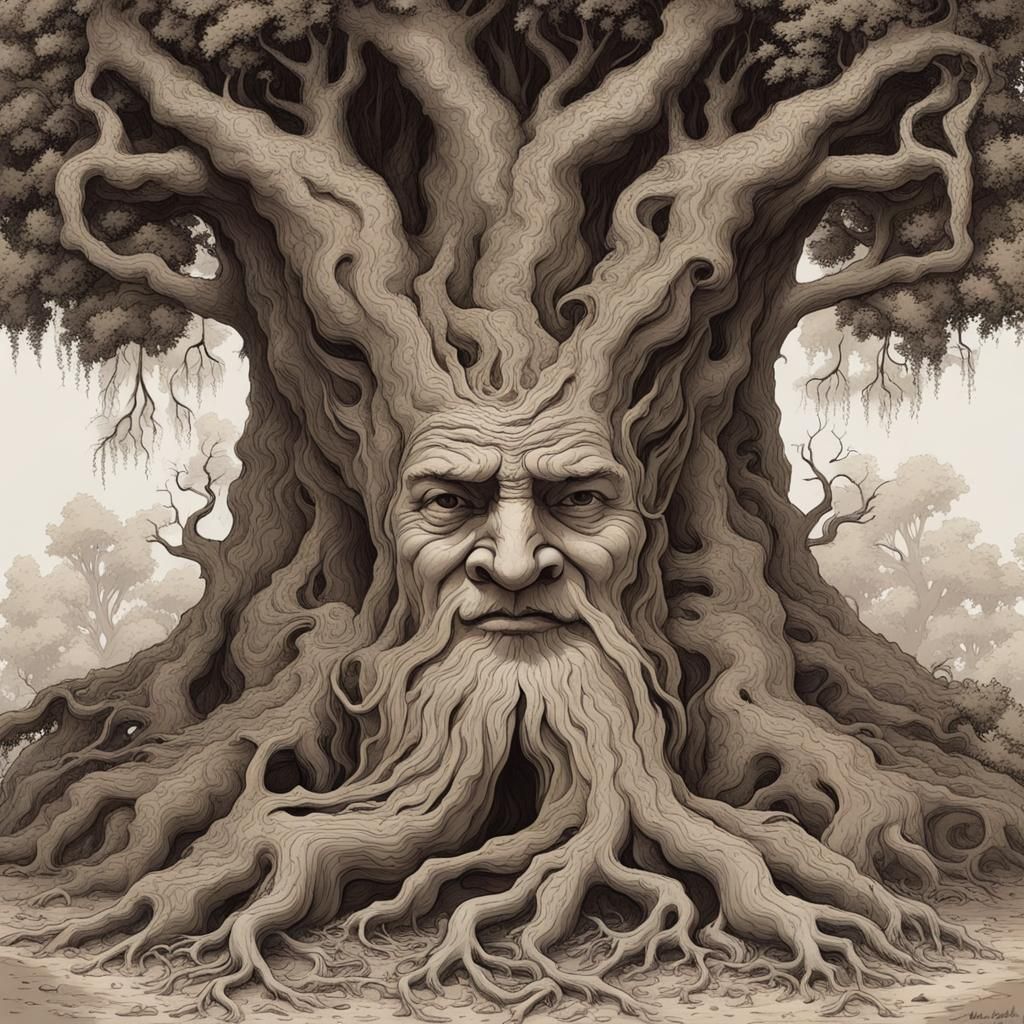 Old Man Willow - AI Generated Artwork - NightCafe Creator