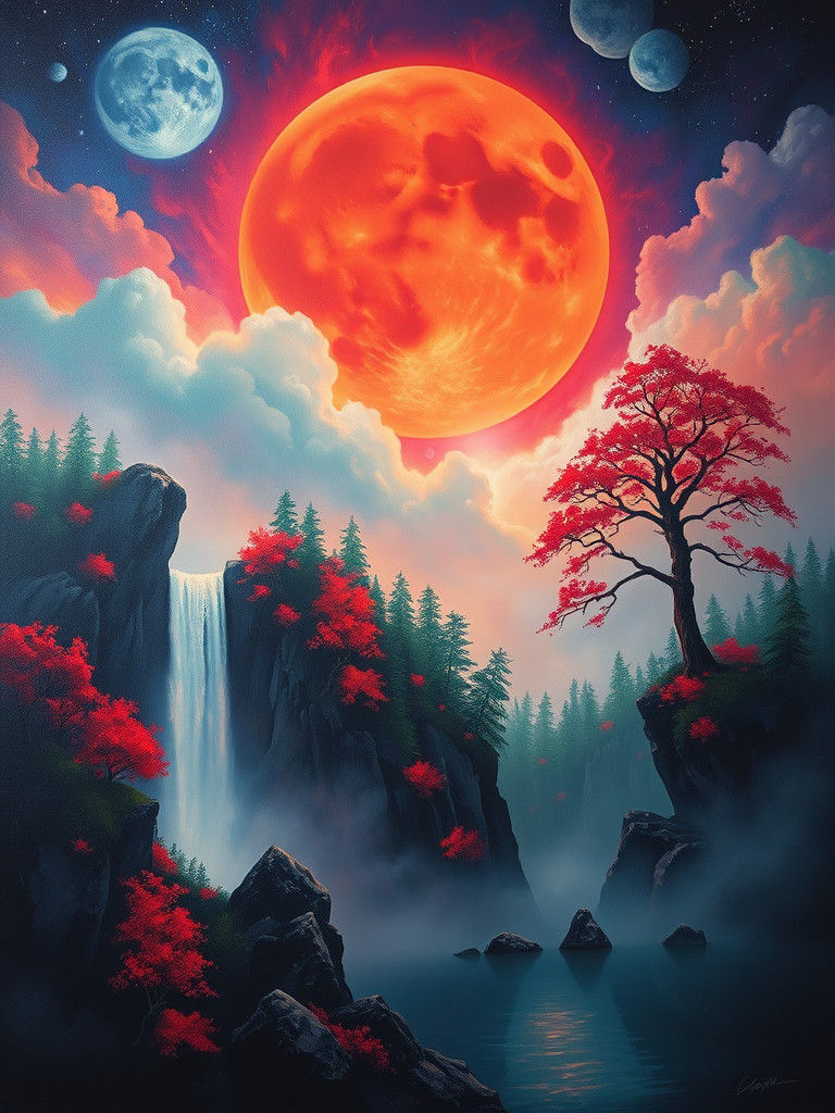 A surreal dreamscape unfolds, where the boundaries between r...