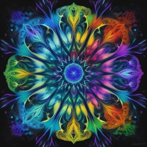 Penguins on Ice in Psychedelic Smoke