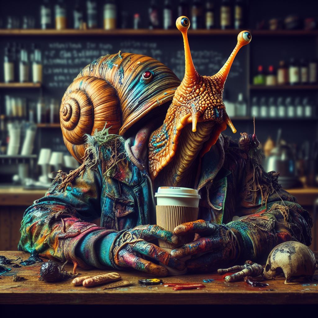Cafenated snail