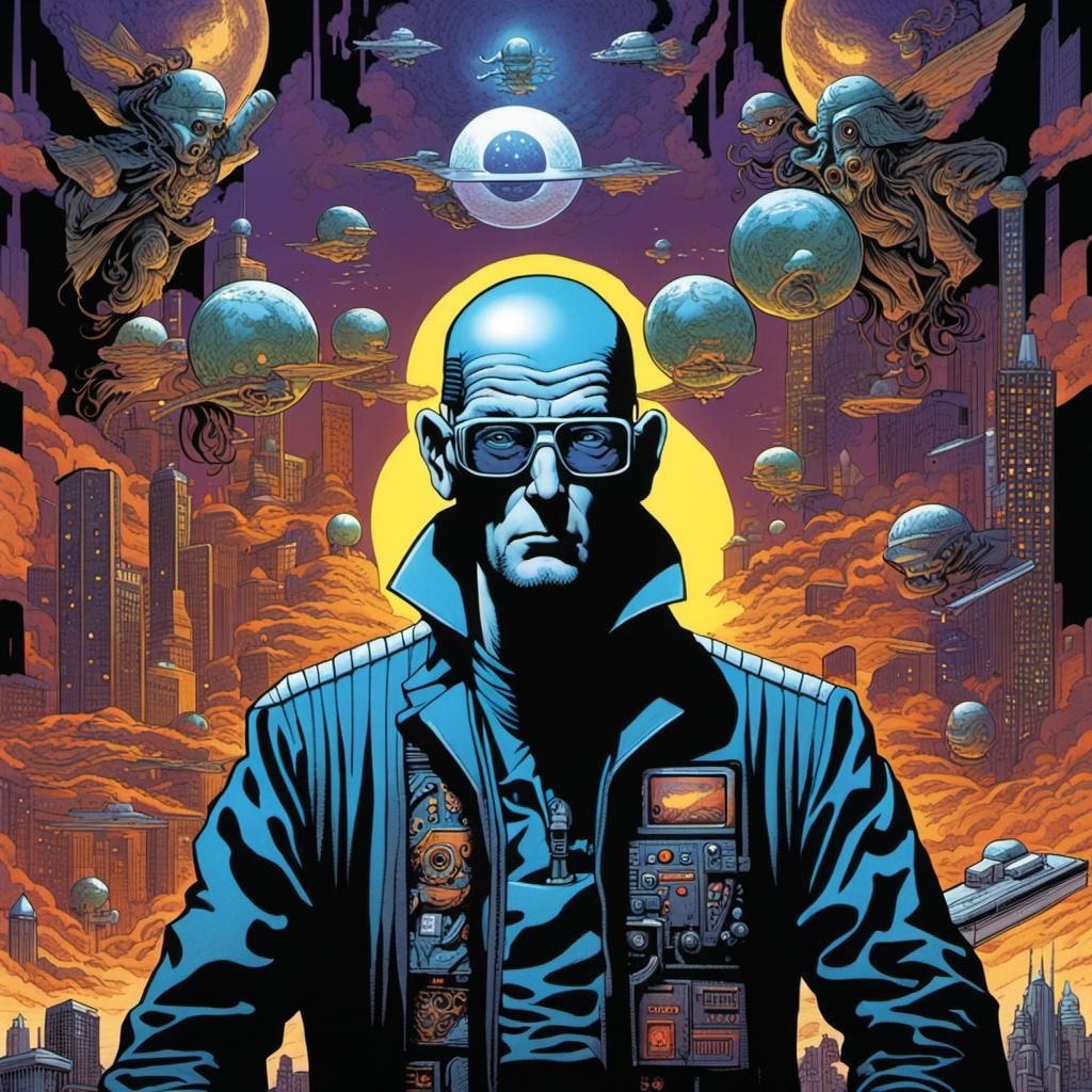 Surreal Cyberpunk Comic Book Art
