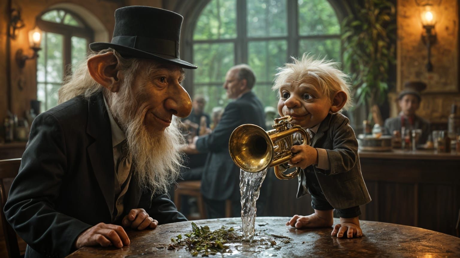 The Waterfall Comes When You've Mastered It, My Son  by @hrodebaiart