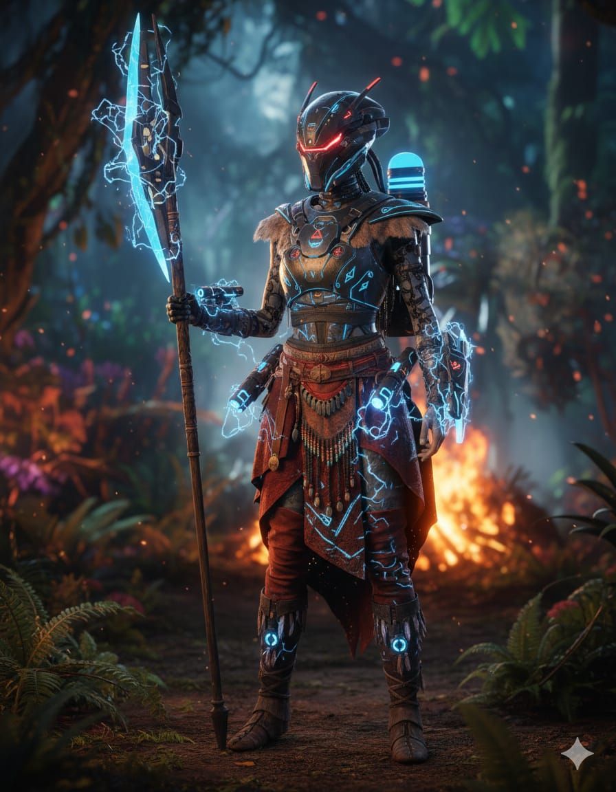 11 feet tall Avatar movie Varang wearing her sinister futuristic armor suit designed by Sylux(and they are a dangerous v...