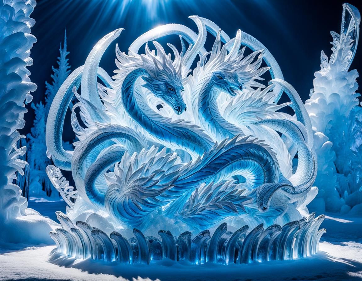 Hydra Ice Sculpture  by @BlueDemon 