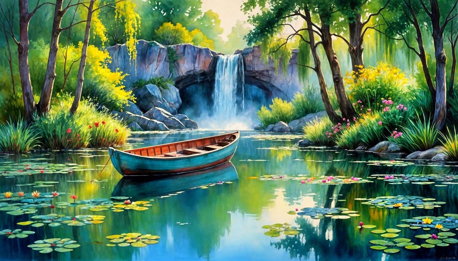 💙Wonderful water pond💦  by @Hugo Raul