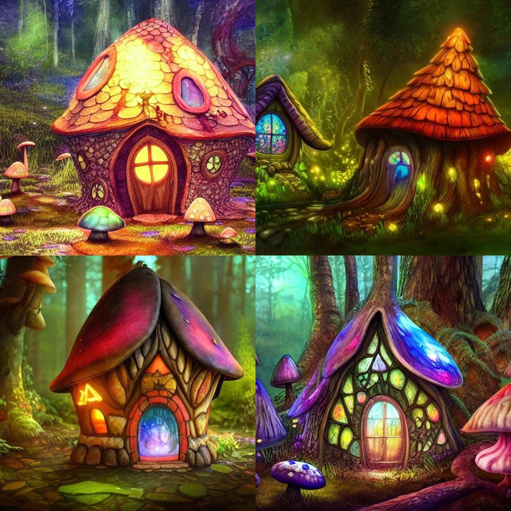 A fairy mushroom house