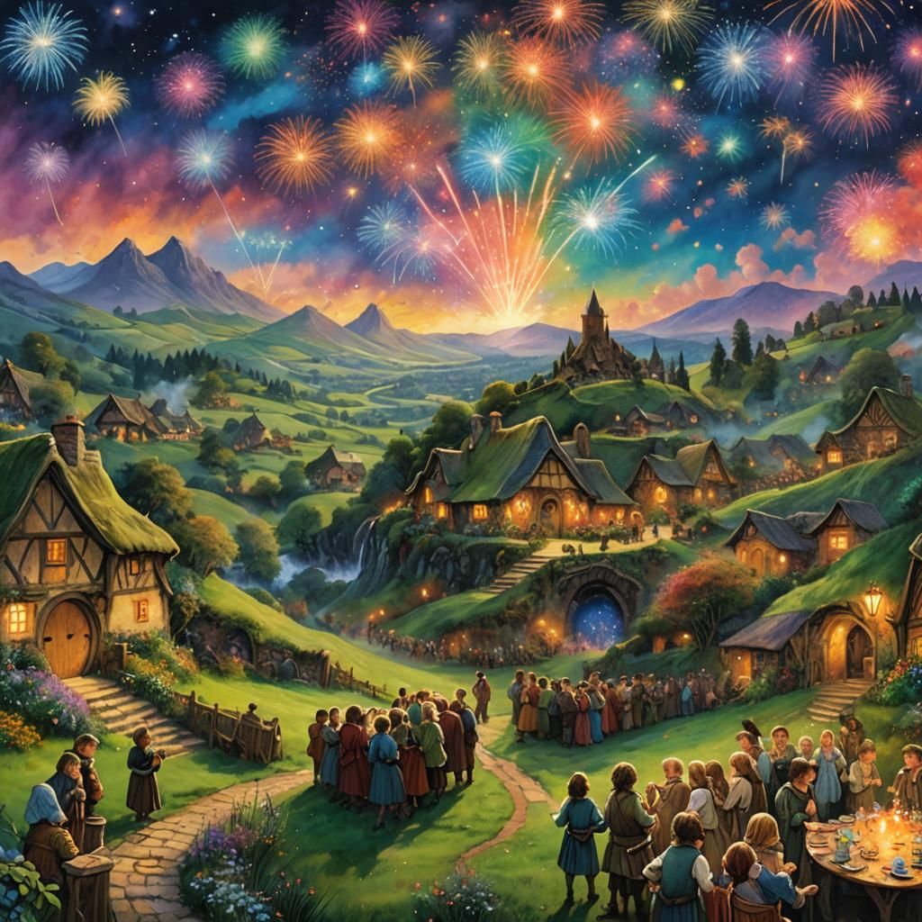 Birthday Party in The Shire  by @LoreMakou