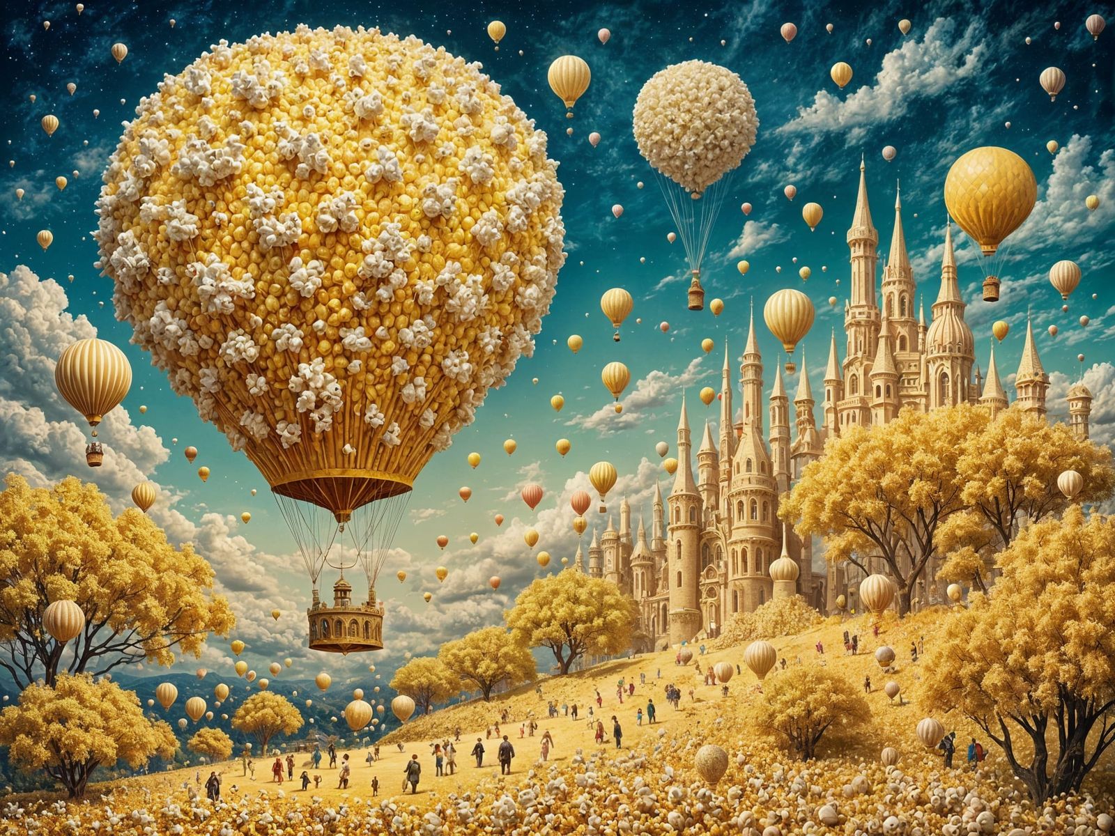 Kernel City…Popcorn Air Balloons  by @MindlessCreations