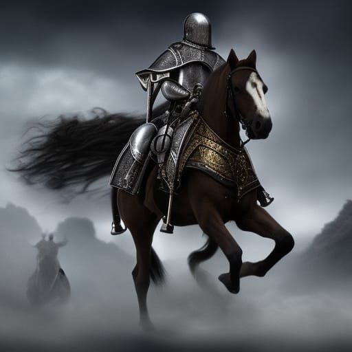 Knights Templar battlefield horse - AI Generated Artwork - NightCafe ...