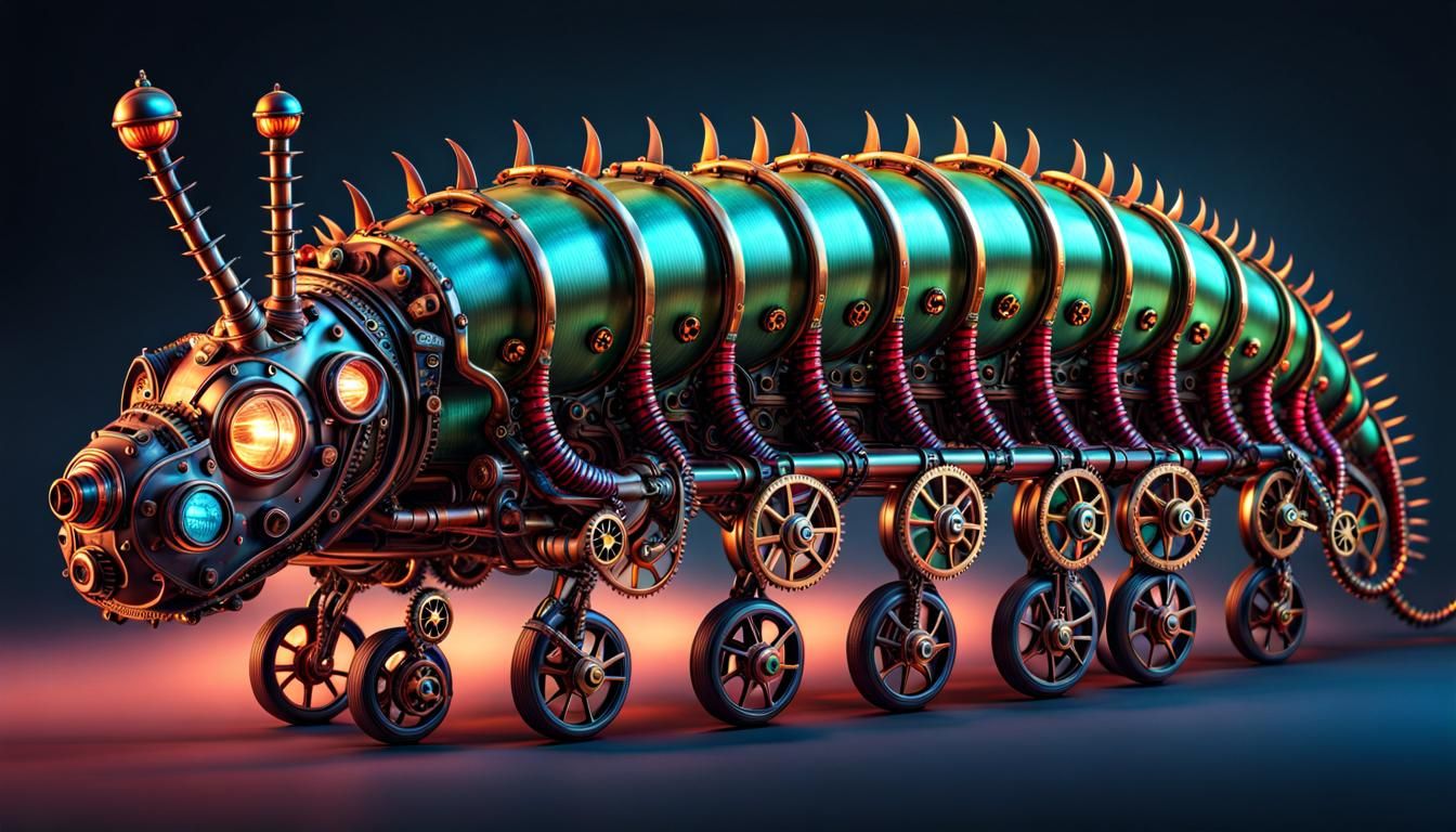 Wheelie The Centipede  by @Dorkish