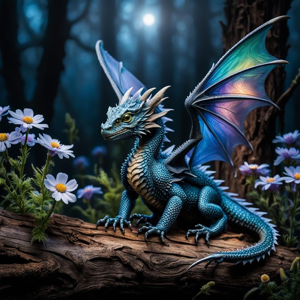 Realistic little dragon  by @Neverland