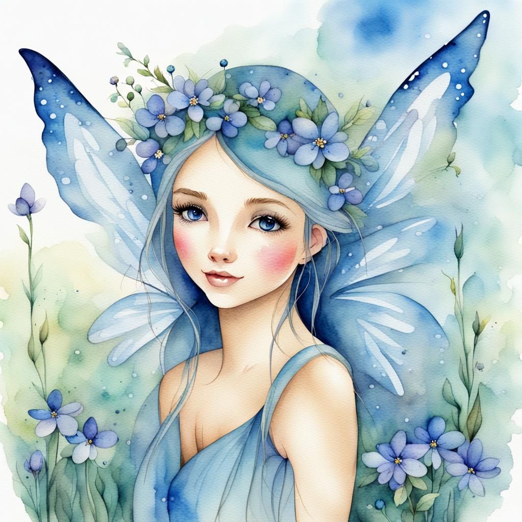 Forget-me-not fairy