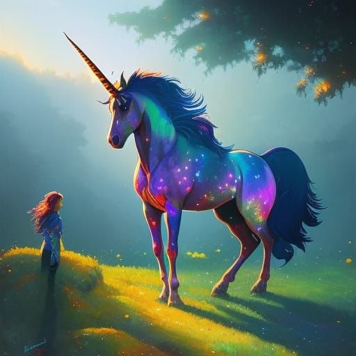 happiness is a unicorn  by @EducatedFool