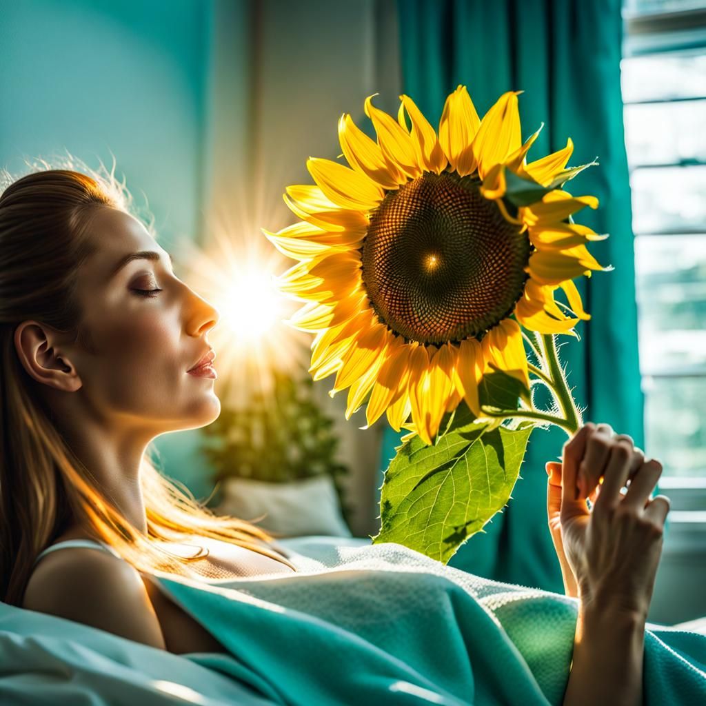 Healing Power of Sunflower 7 AI Generated Artwork NightCafe Creator