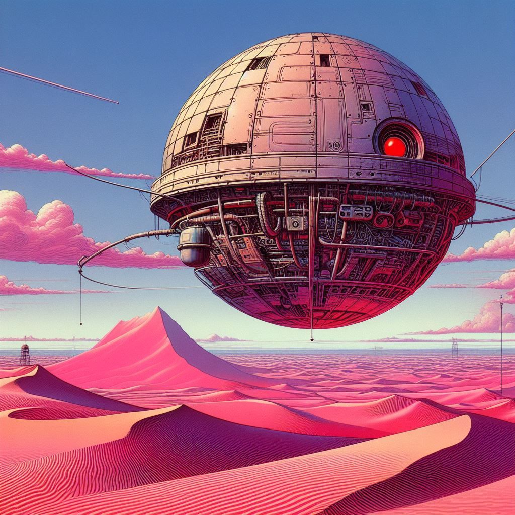 Esfera mecanica sobre o desertol