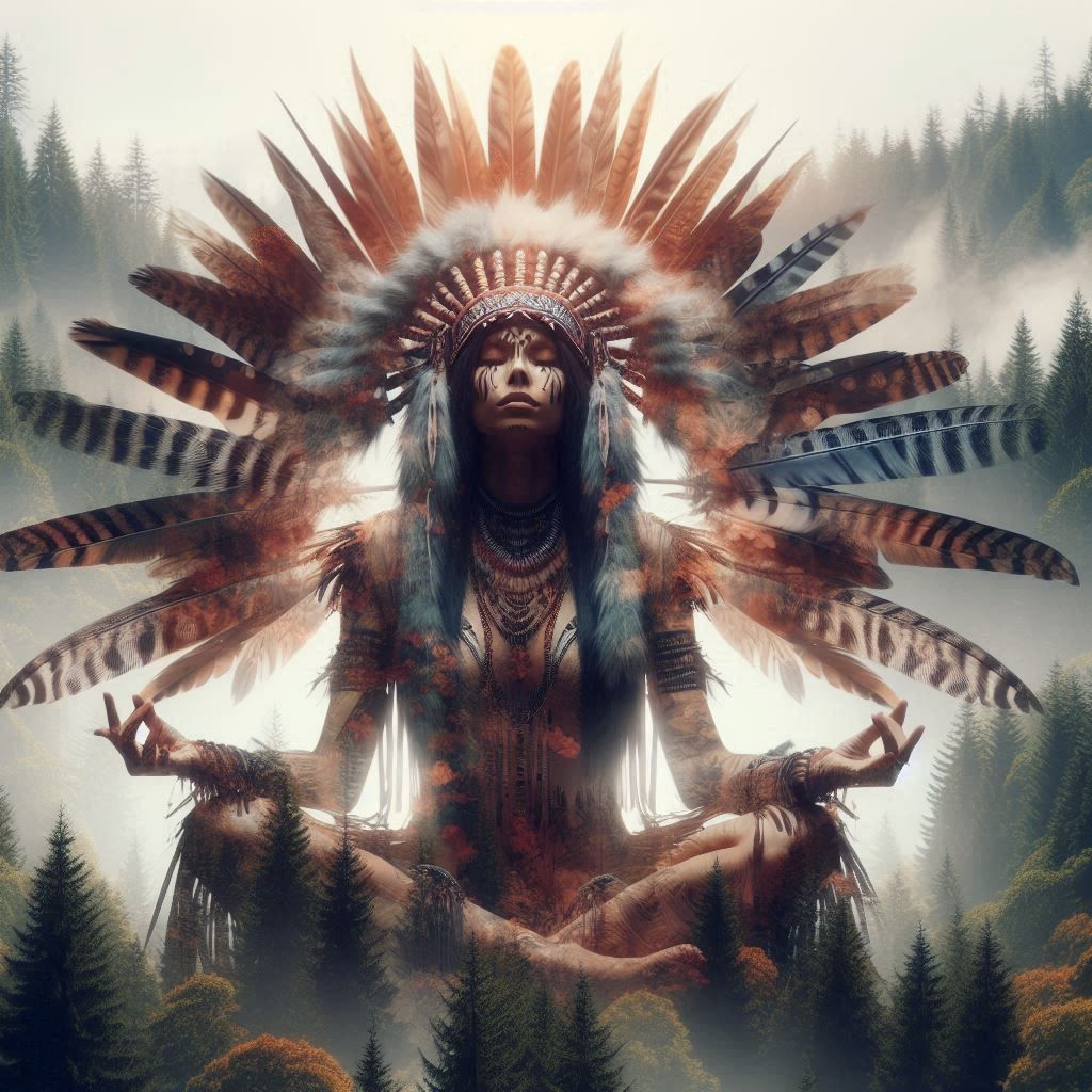 double exposure beautiful fantasy portrait landscape..