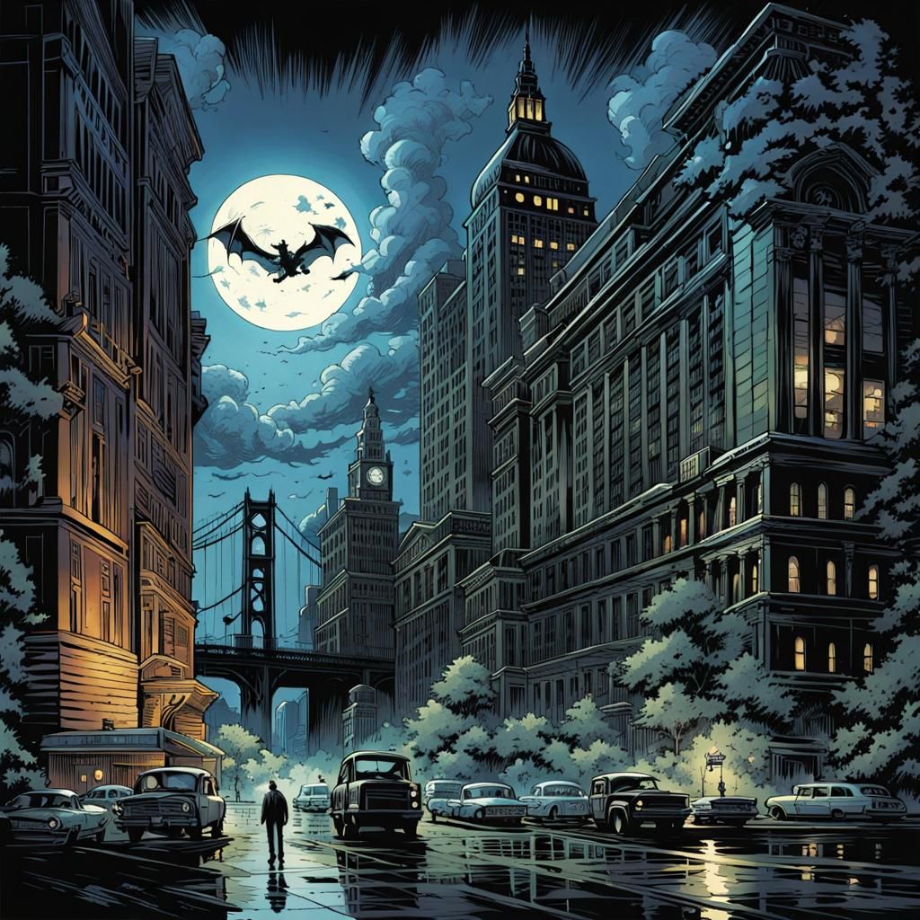 Gotham Mark Brooks and Dan Mumford, comic book art, perfect,...