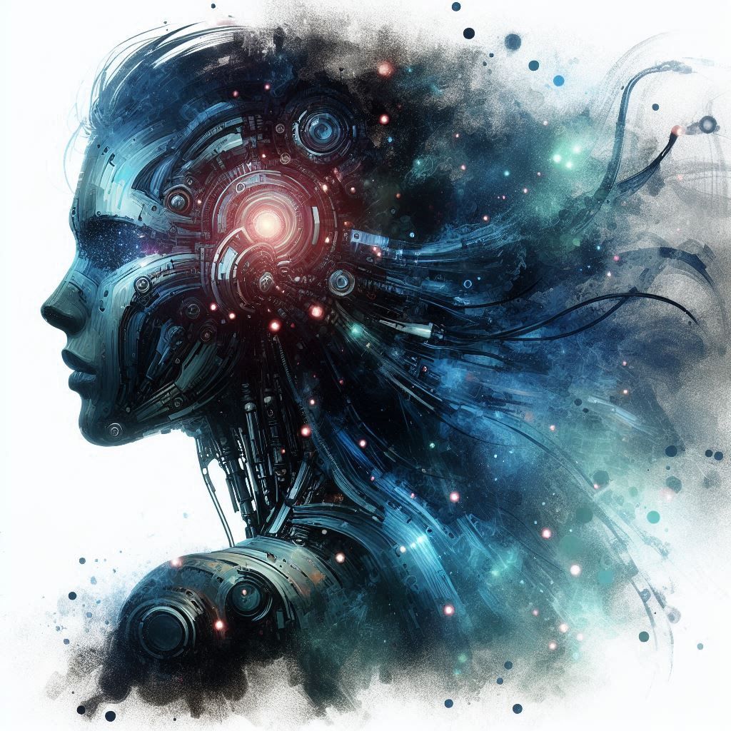 double exposure beautiful fantasy DALL-E 3 portrait landscap...