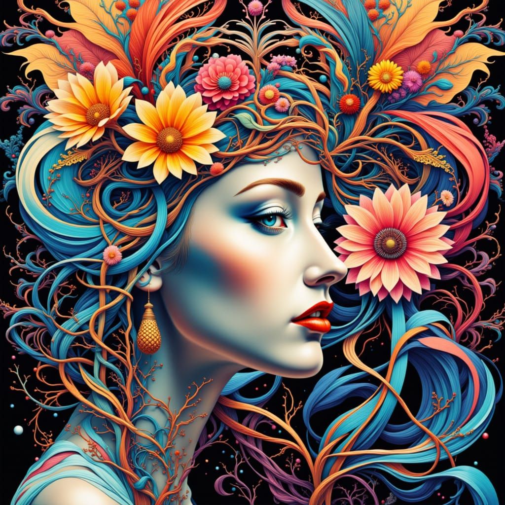 Stunning landscape:: split screen grid lines, elaborate, embellished, intricate, detailed, graphic elements, sharp focused, maximalist colla...