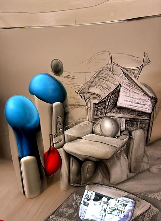 3ds Max Cinema 4D finalRender comic art oil on canvas pencil...