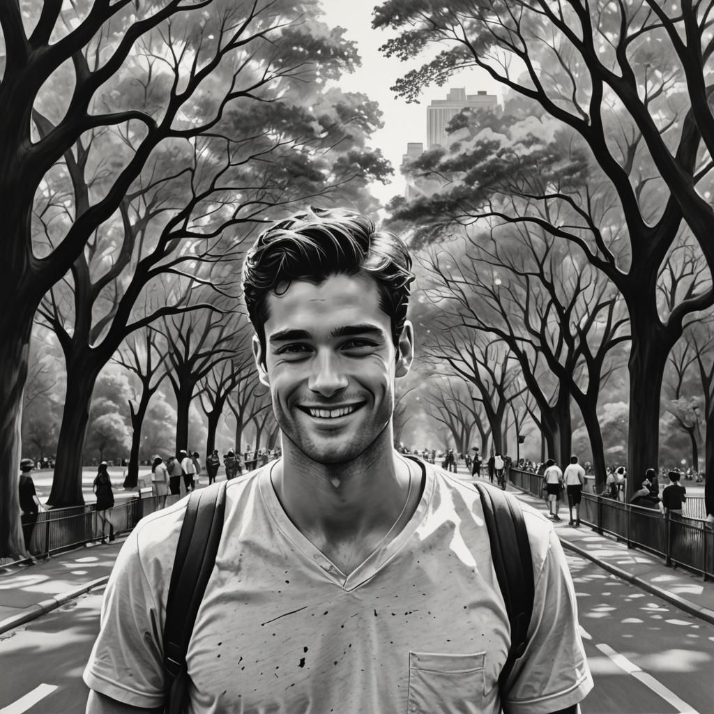 Sean in Central Park NYC - AI Generated Artwork - NightCafe Creator