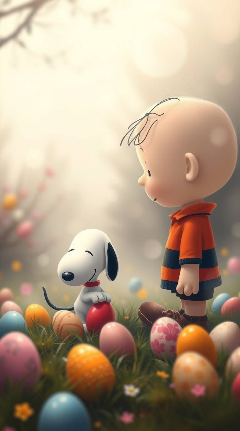 Happy Easter 🐣 Snoopy and Charlie Brown