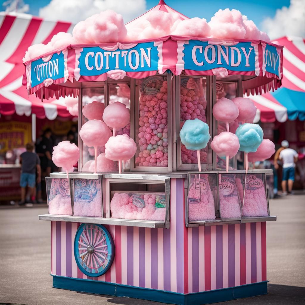 Cotton Candy Stand AI Generated Artwork NightCafe Creator