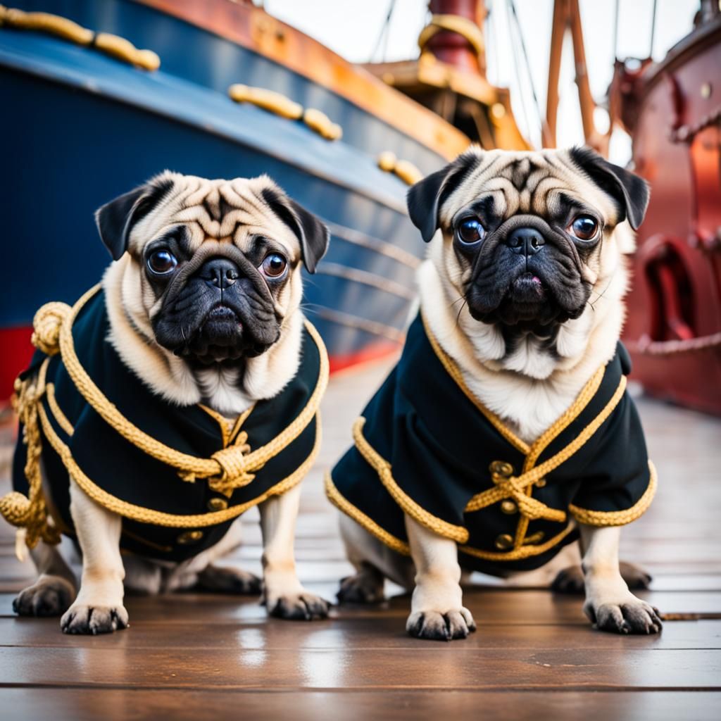 pugs on pirate ships