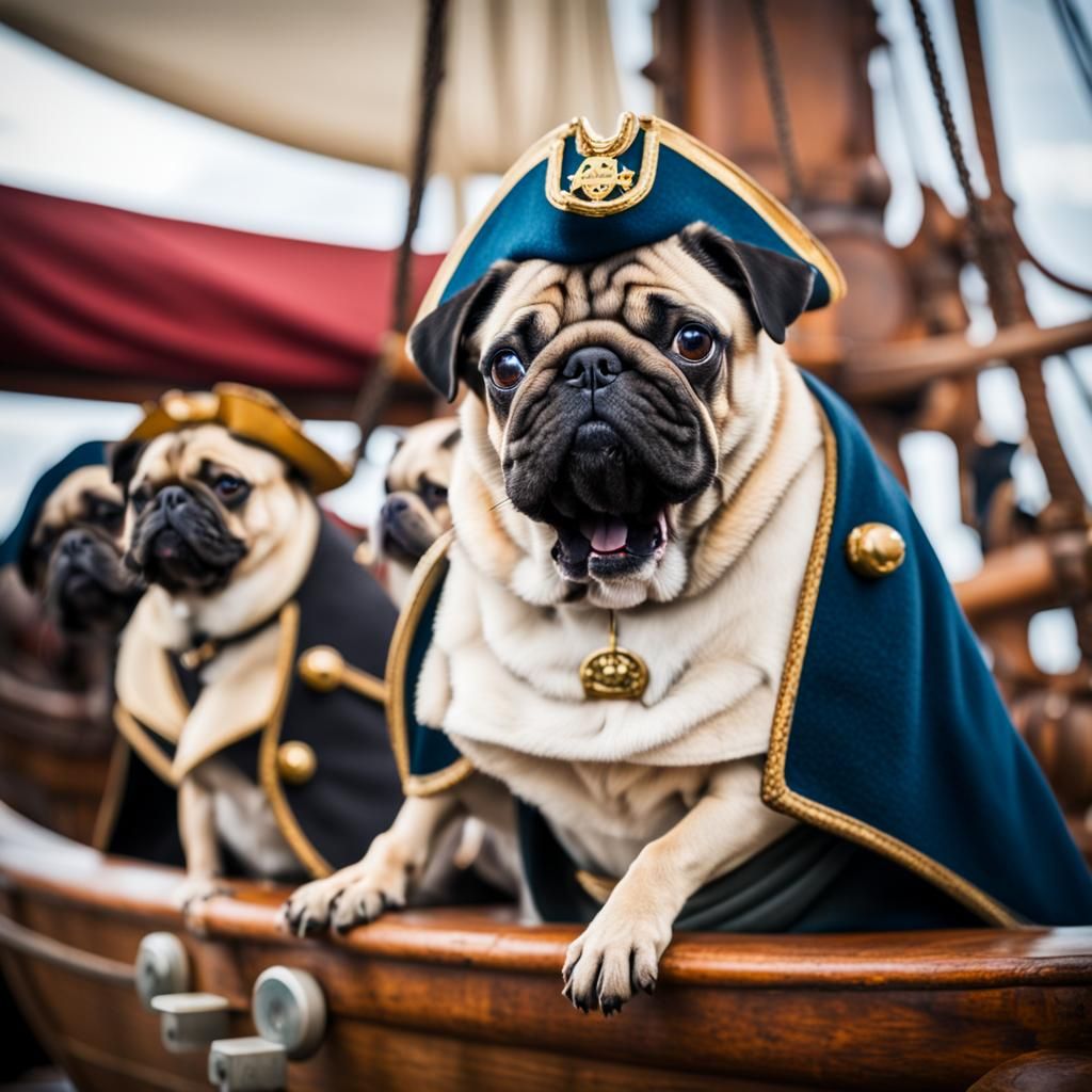 pugs on pirate ships
