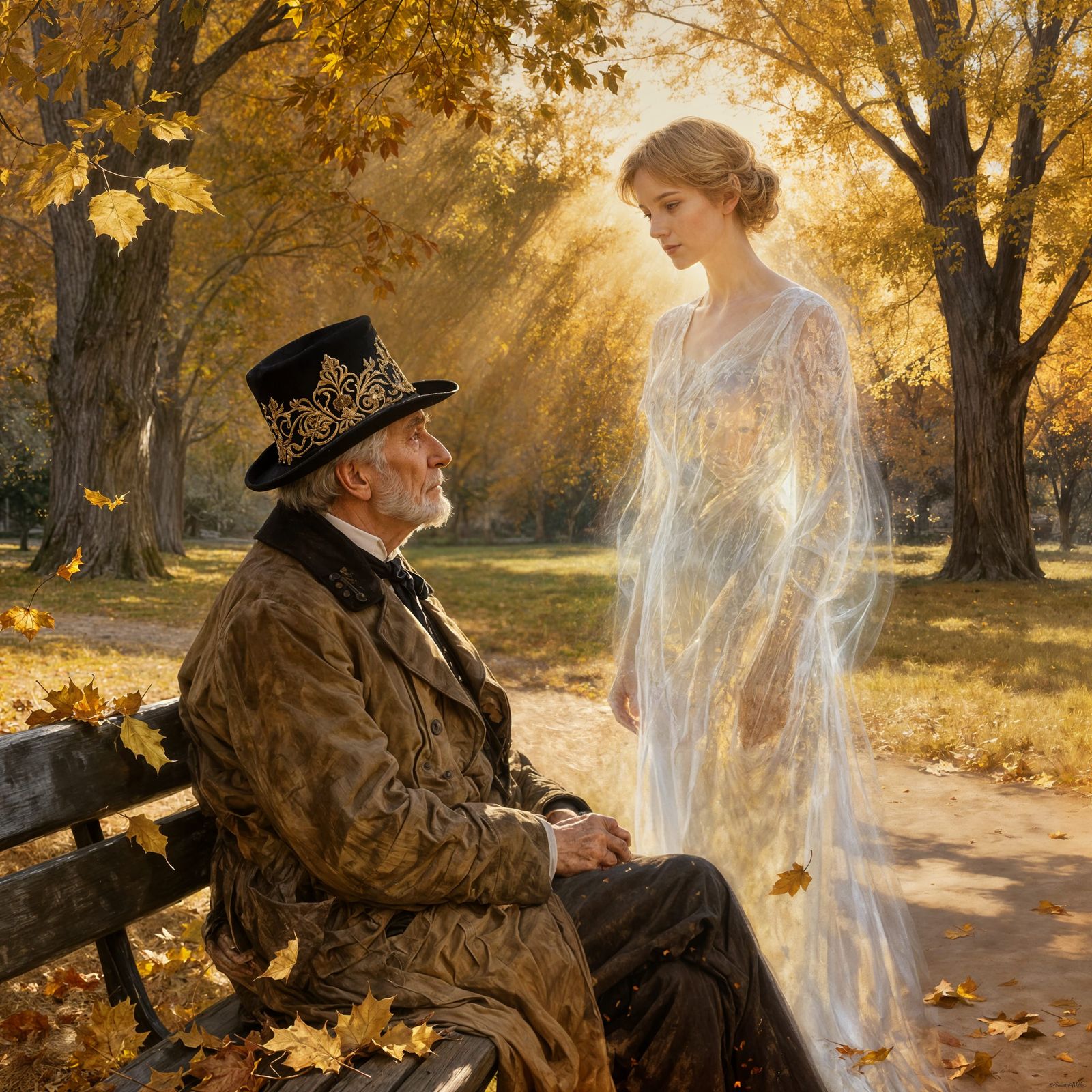 The Visit... "Martha I miss you so much.  We had such a wonderful life together.  Gone now one month... I miss you."  by @Murray