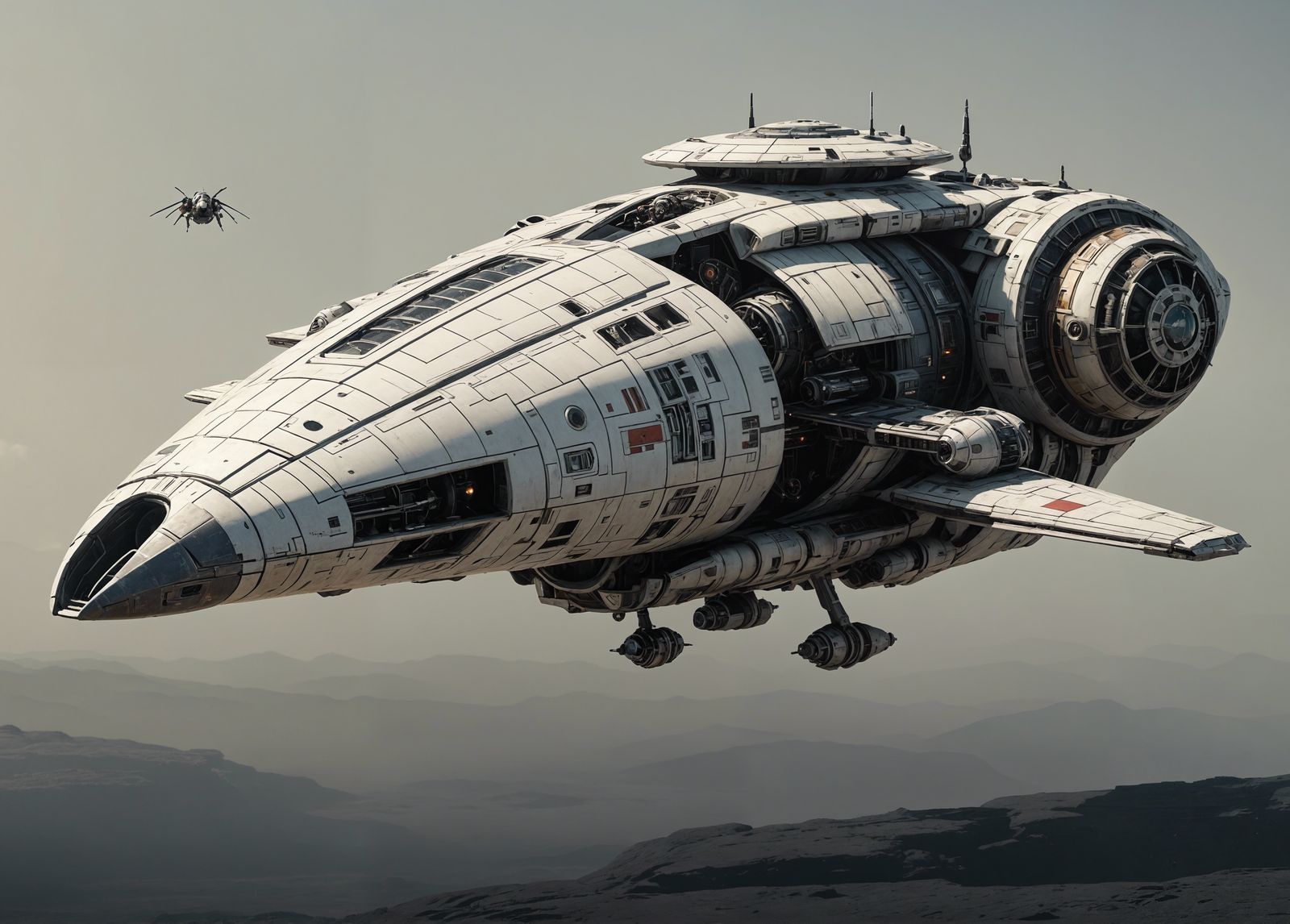 a small starship in the style of star wars