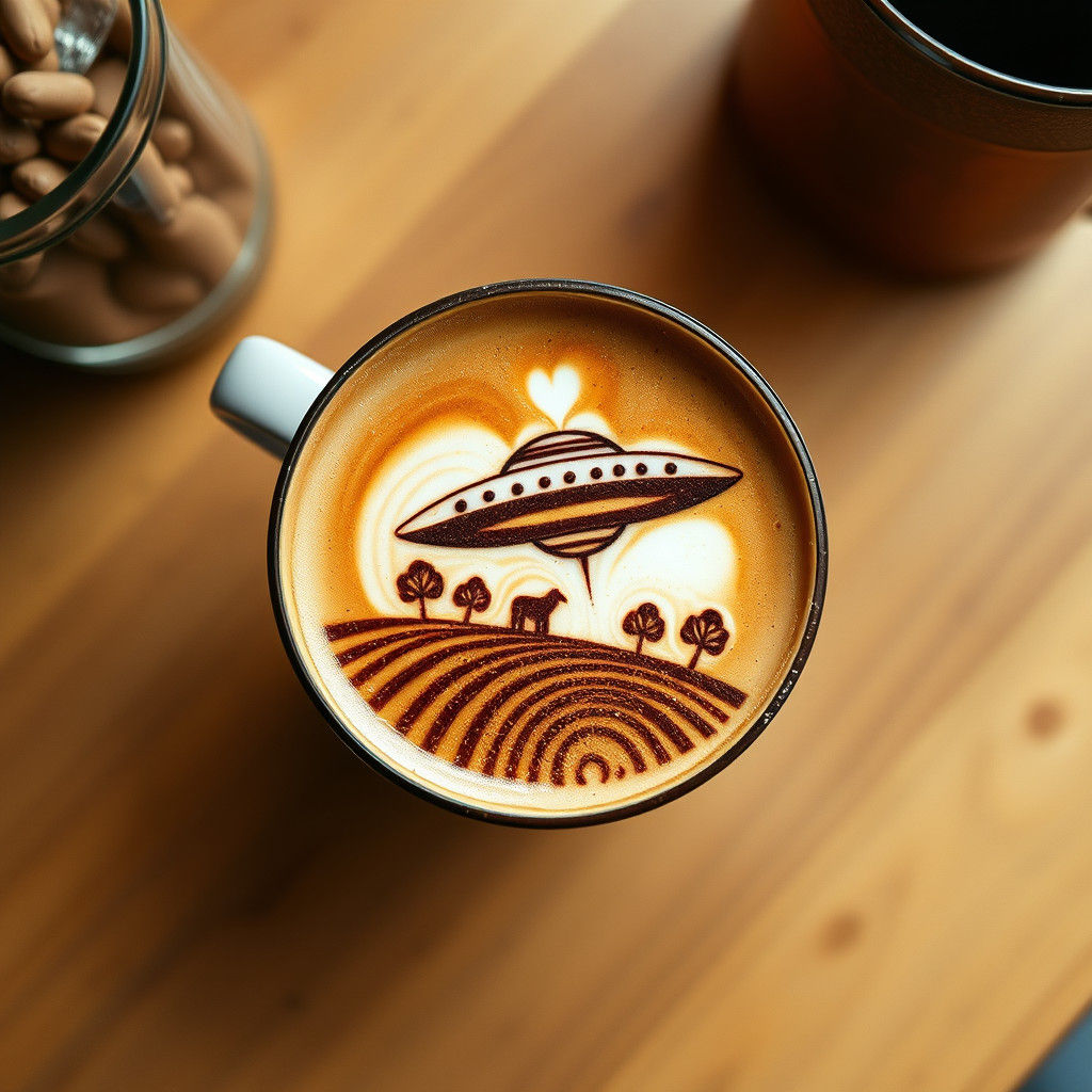 Close encounters latte  by @forge4ward
