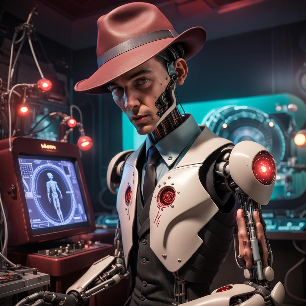 Retro Cyborg  by @Gnuhenge