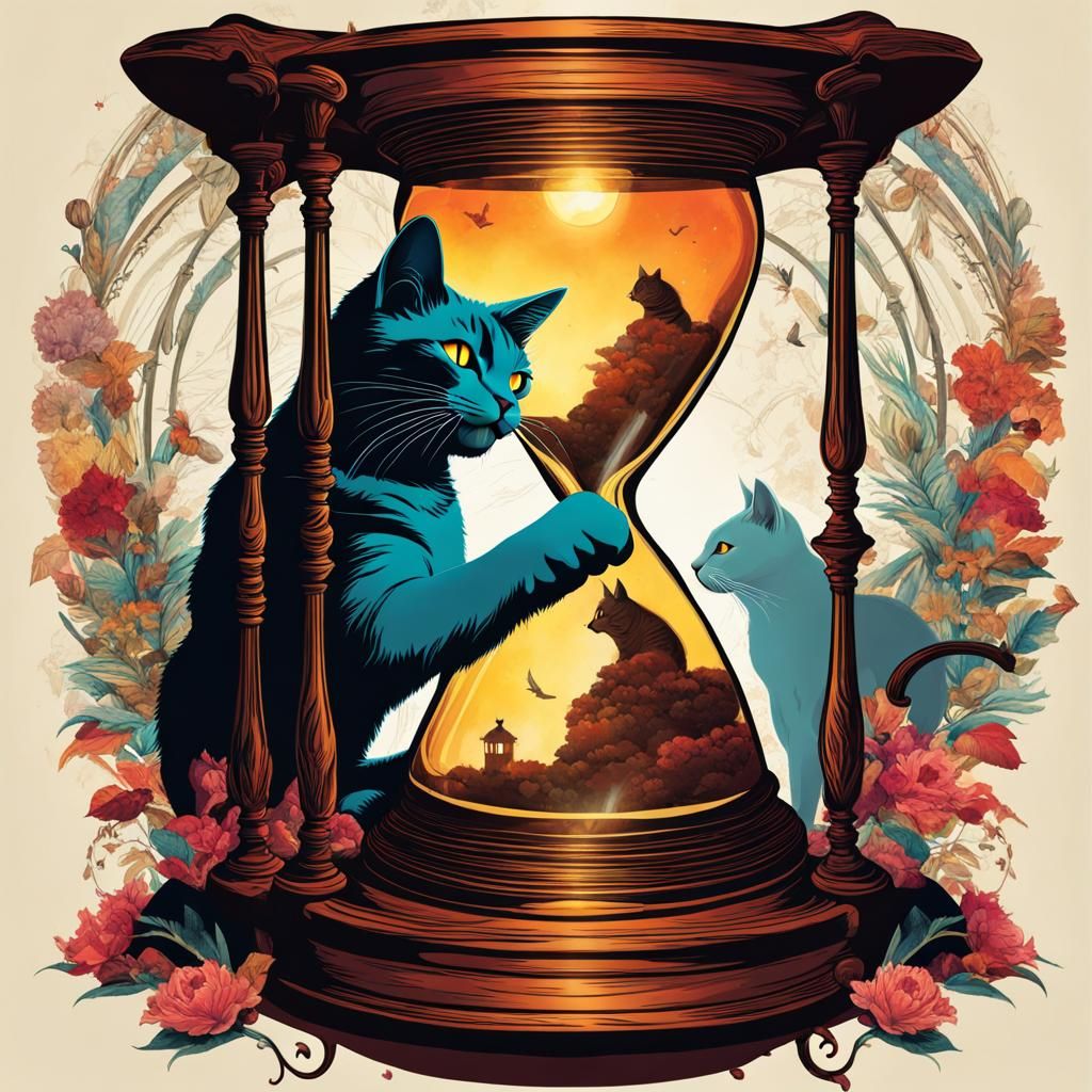 Hourglass for cats