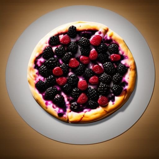 A blackberry pizza