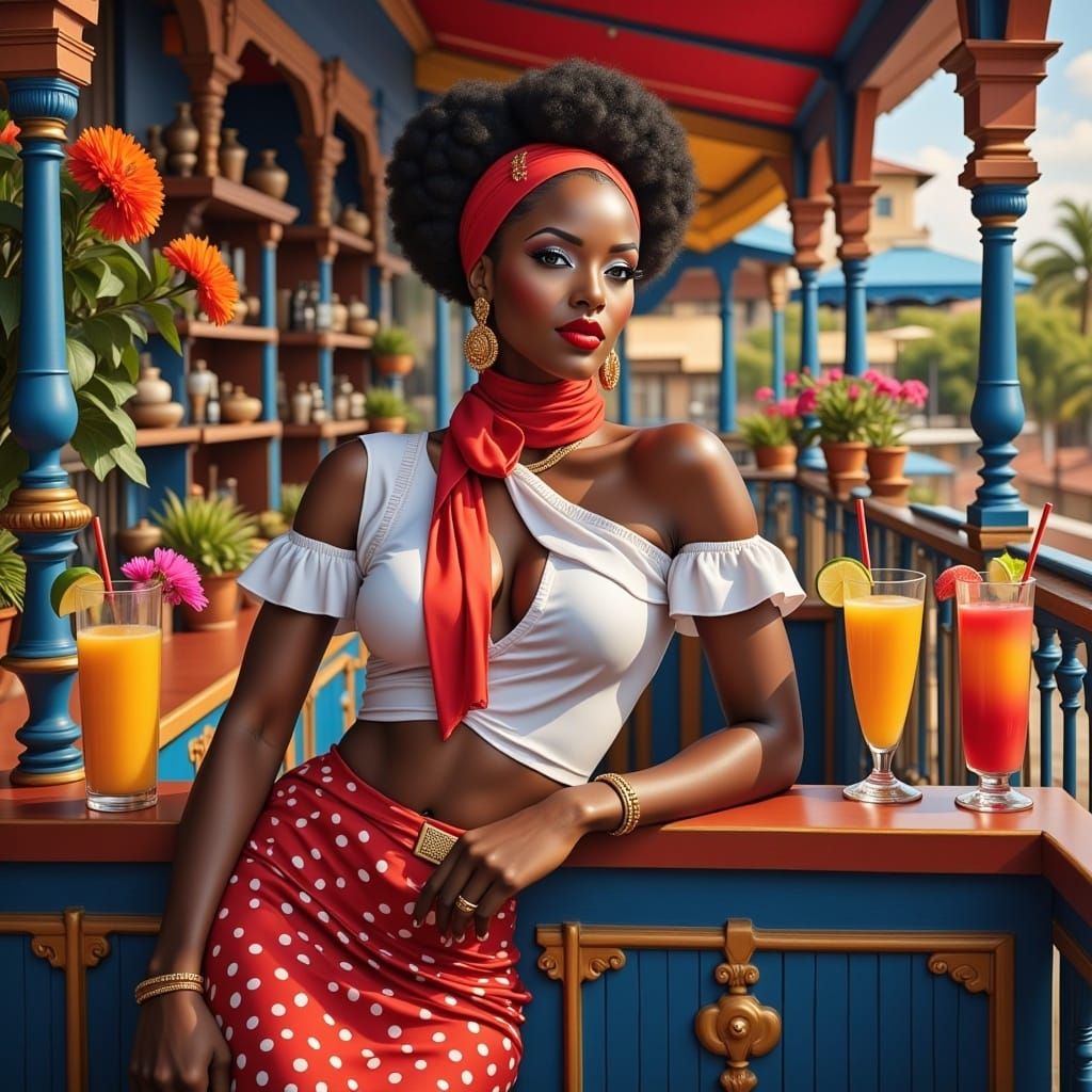 <lora:AfricanWomanFx:1.0>  