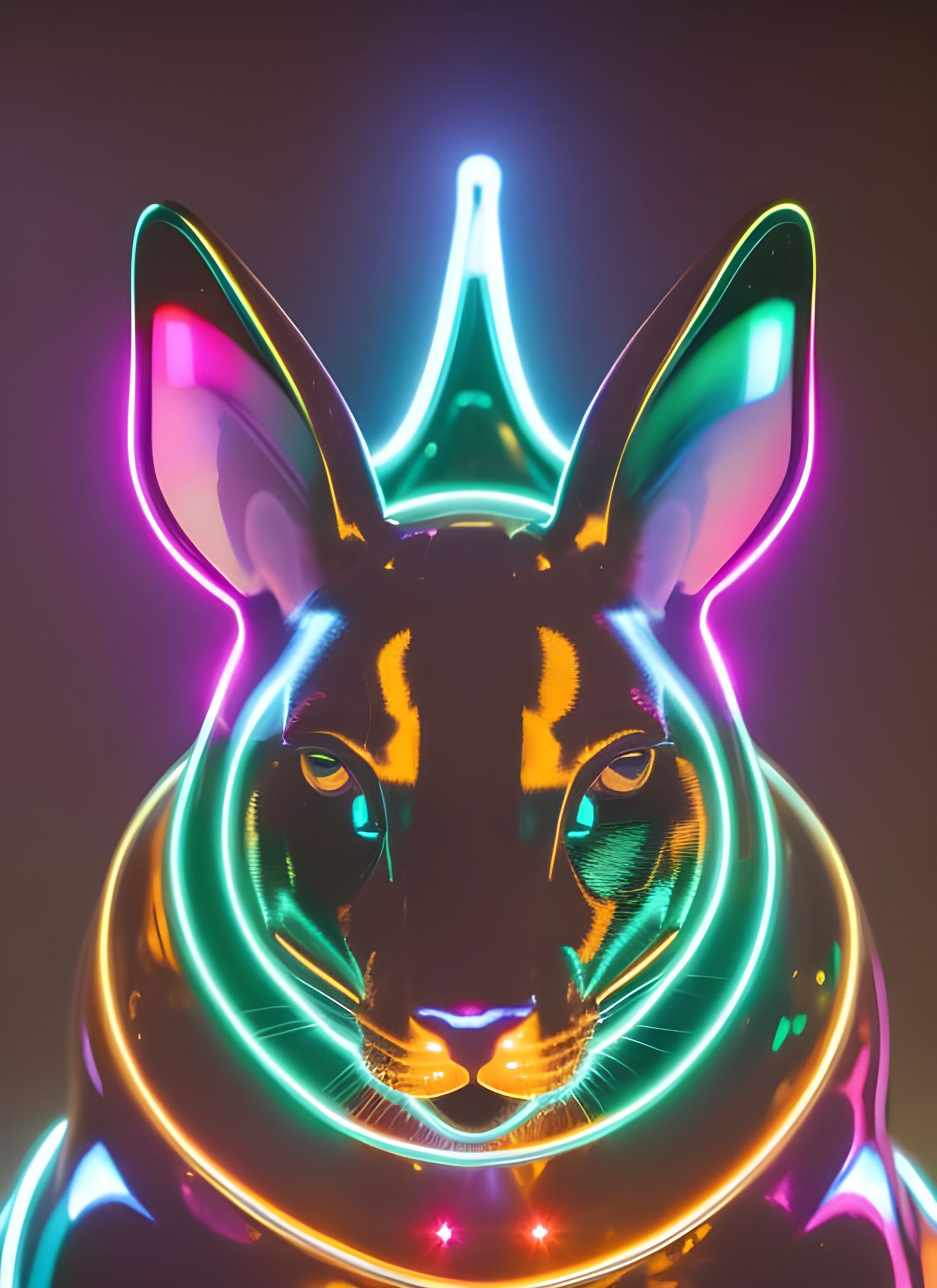 Psychedelic Neon Hare