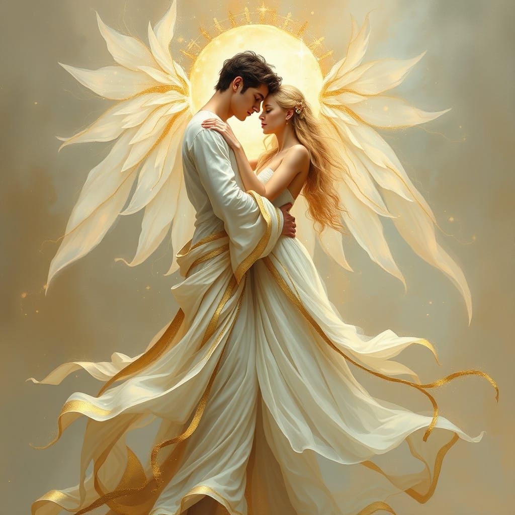 Twin flame divine masculine and feminine mirror souls, always connected   by @AstrologyWithGina