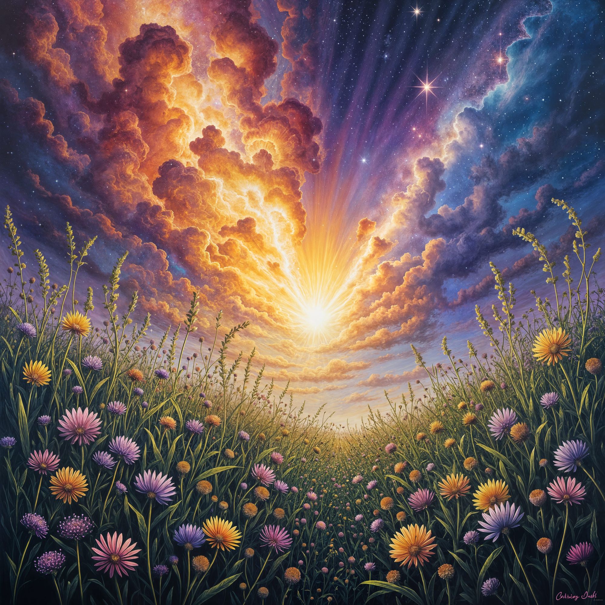 Supernova explosion, spring