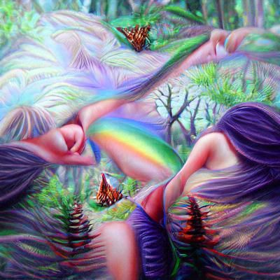 Lesbian fairy forest