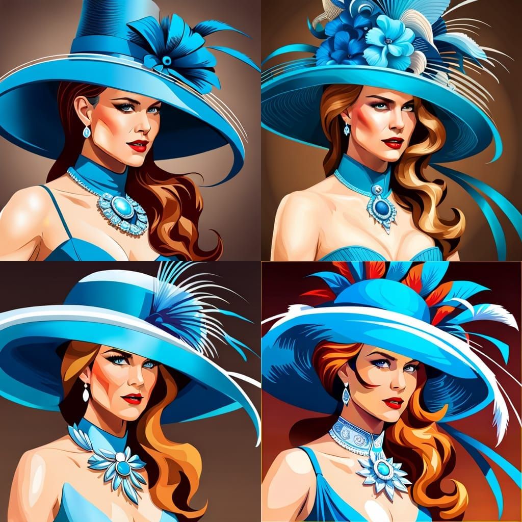 award-winning zoomed out ostentatious outrageous gaudy hat, Nicole Kidman as a debutant at Kentucky Derby horse race, fu...