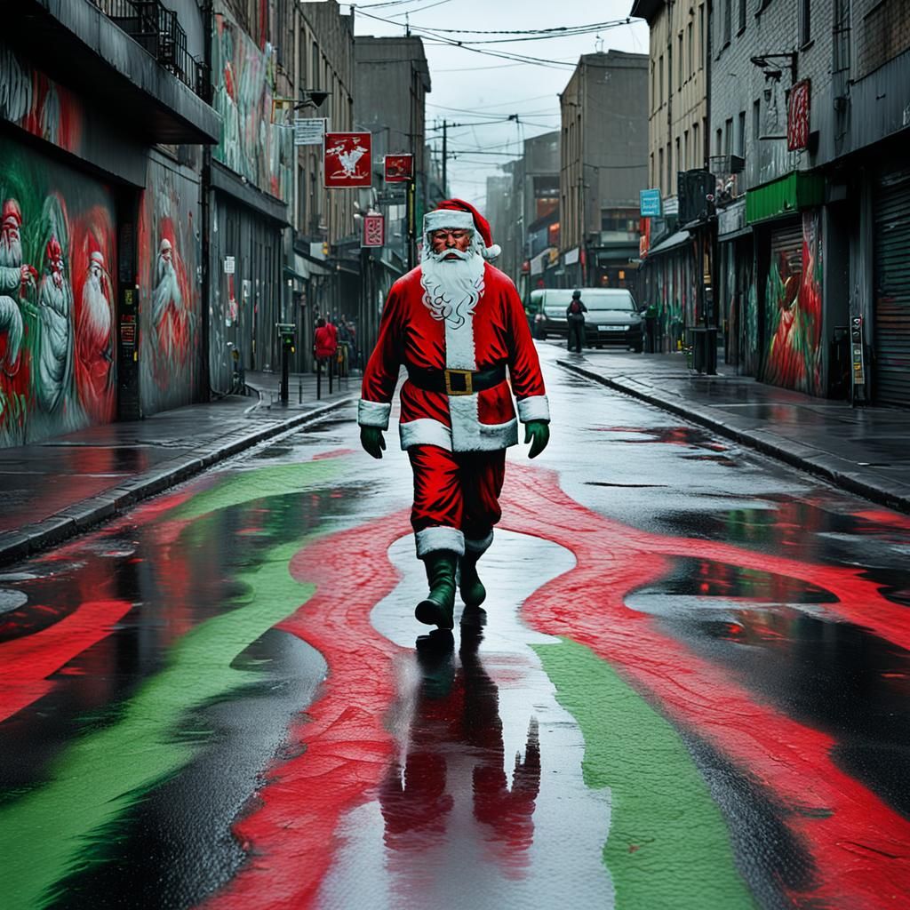 Santa strutting his stuff.