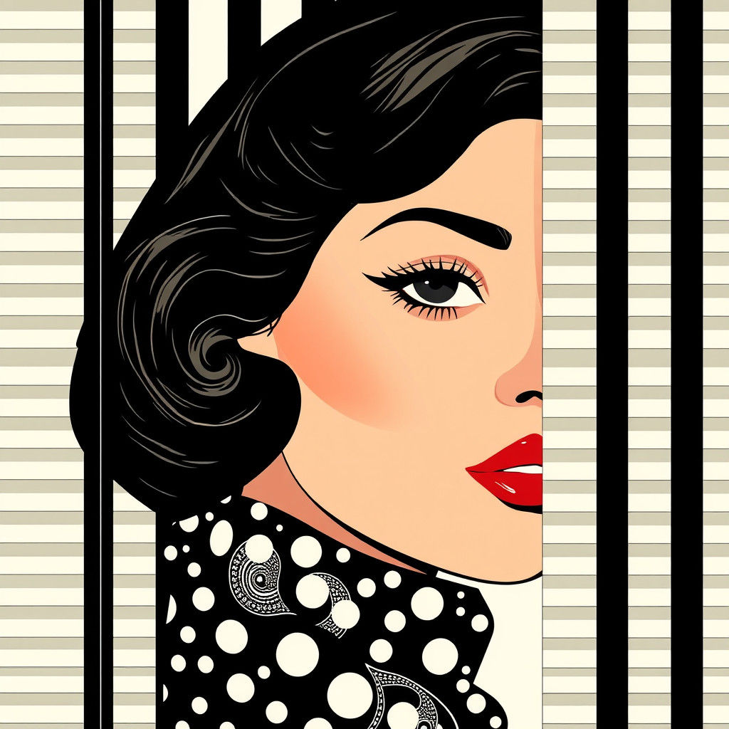 Eine minimalistische, retro-inspirierte Illustration eines F...