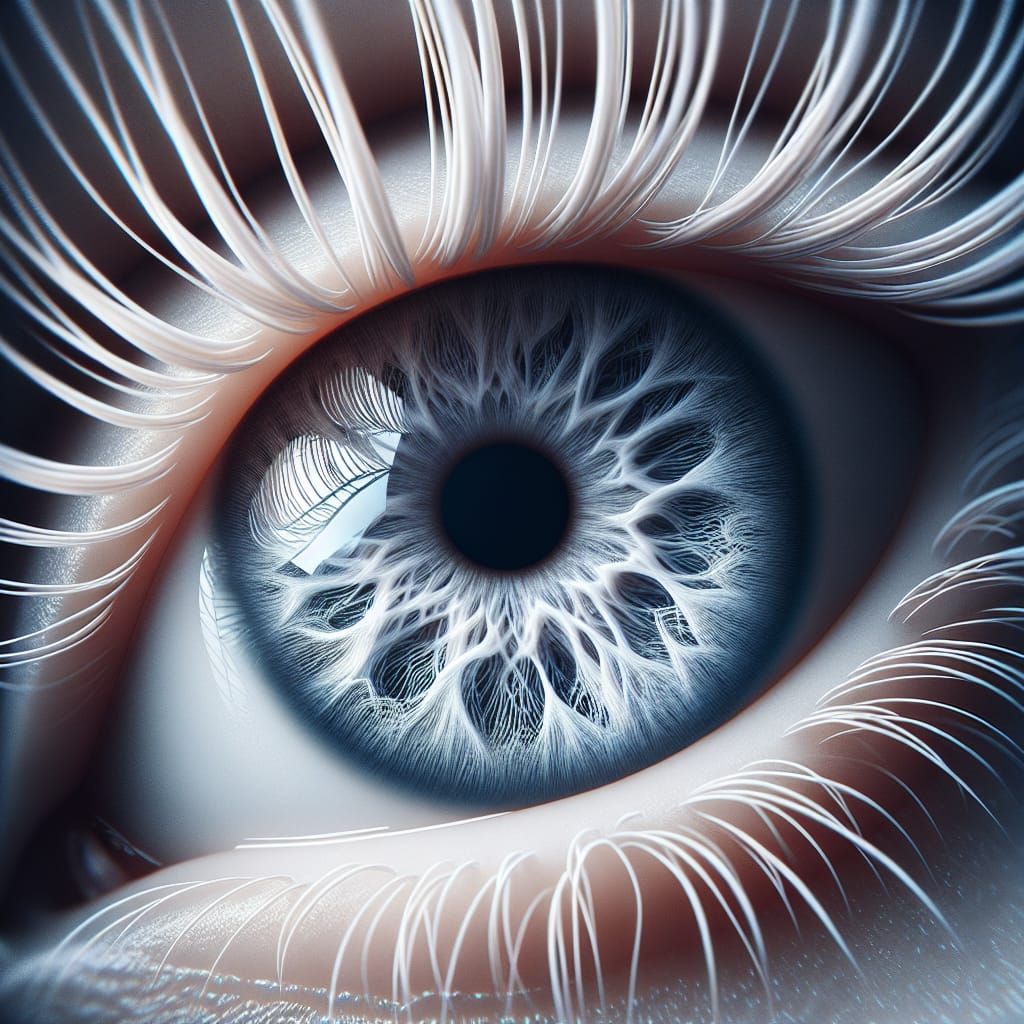 Macro Photograph of an Alluring Albino Eye